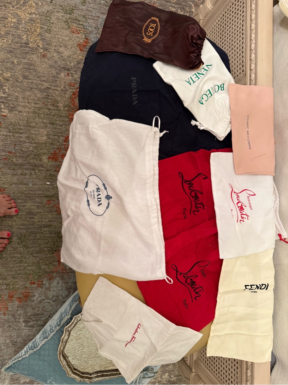 Variety of Luxury dust bags